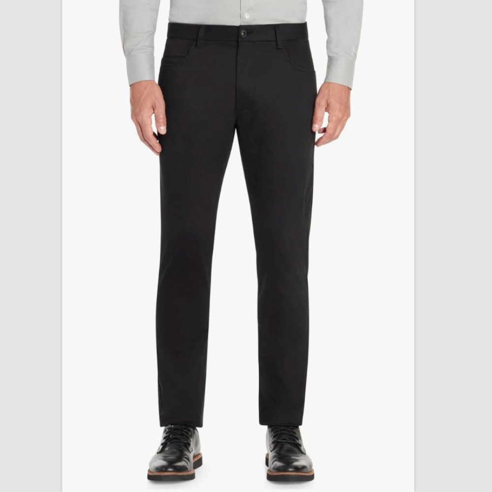 VAN HEUSEN Men's Slim Fit Flex Super Soft Tech Pants Size 34x29 - Black NWOT